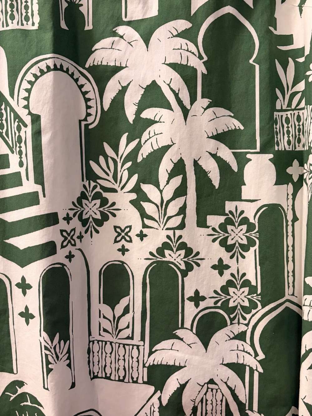 Sugarlips White Dress with Green Tropical Print - Picture 2 of 8